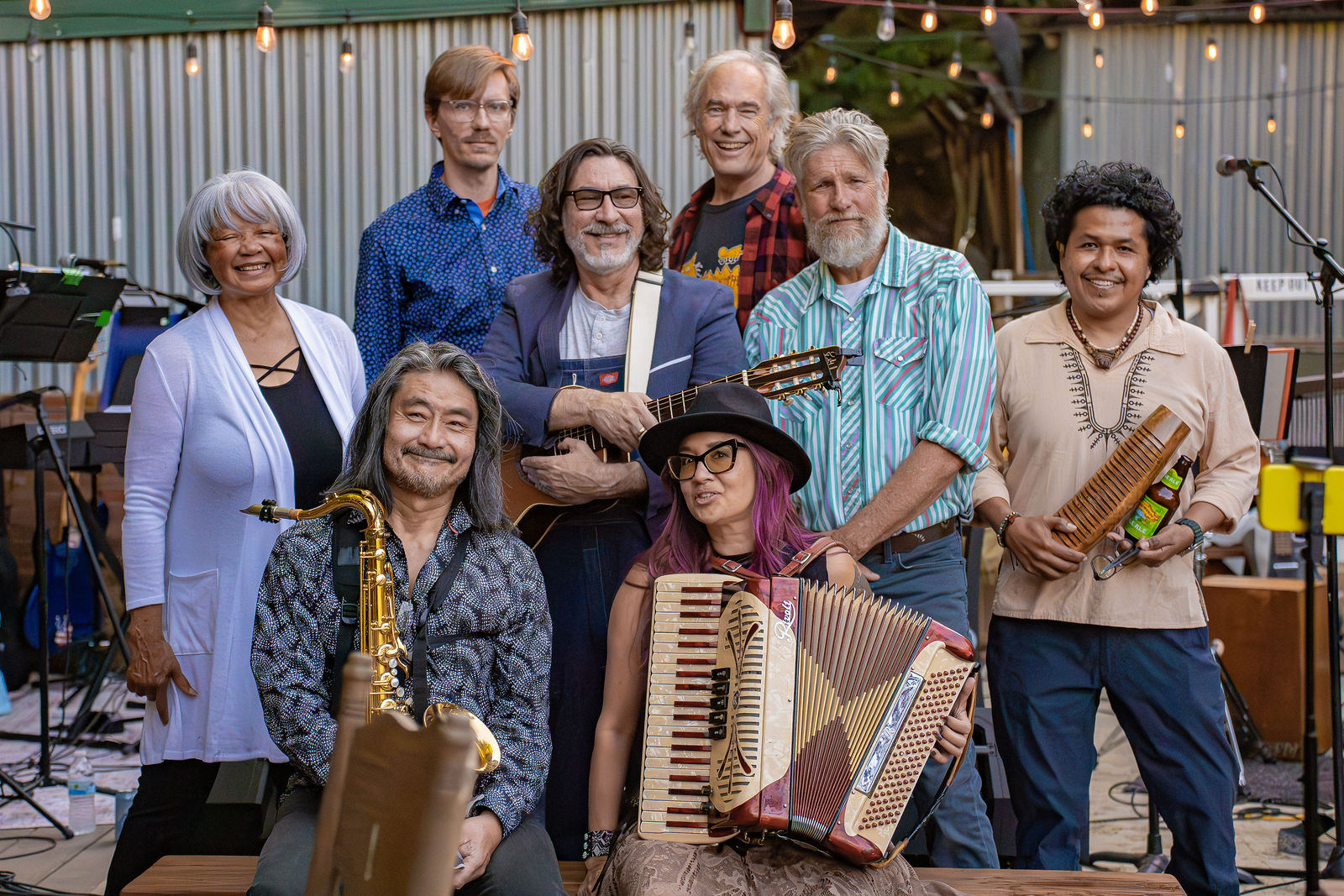 Sons of Hermon band members together outdoors